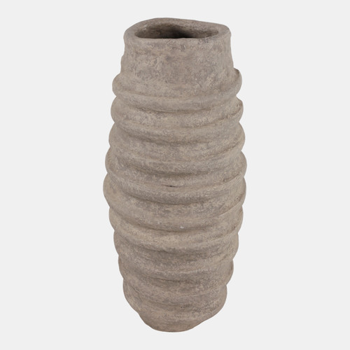Sagebrook Home 28x12" Ribbed Paper Mache Floor Vase Taupe Wishlist Create New