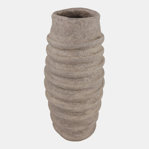 sagebrook home 28x12" Ribbed Paper Mache Floor Vase Taupe Wishlist Create New