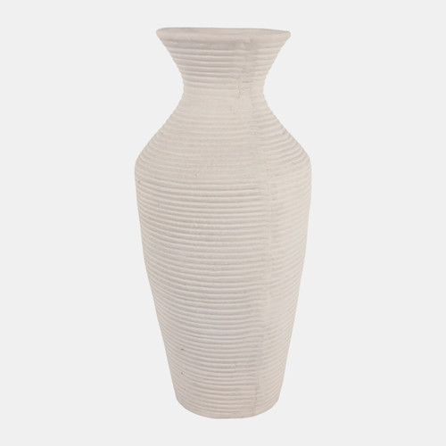Sagebrook Home 28x13" Paper Mache Ribbed Vase Ivory Wishlist Create New