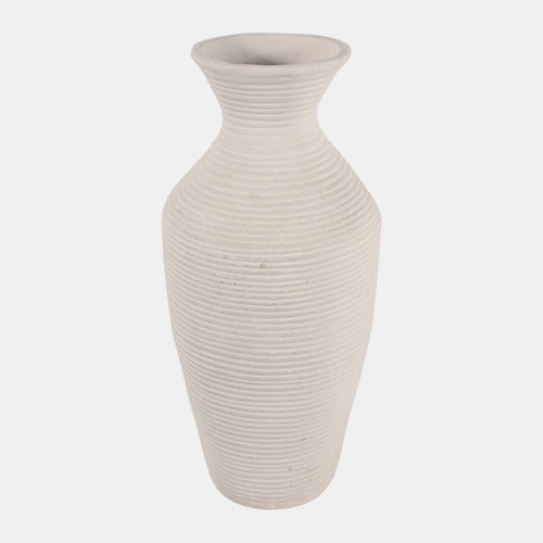 Sagebrook Home 28x13" Paper Mache Ribbed Vase Ivory Wishlist Create New