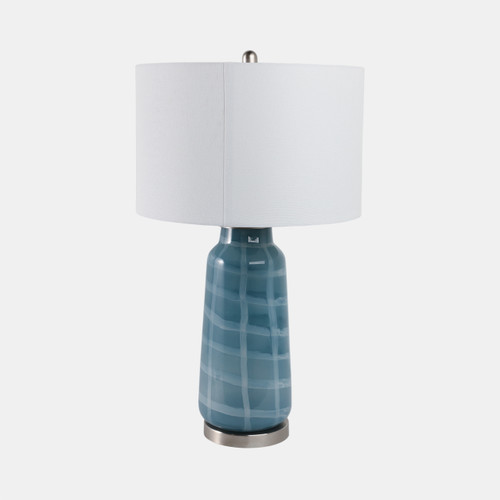 Sagebrook Home 29x17" Checkered Glass Table Lamp Blue Wishlist Create New