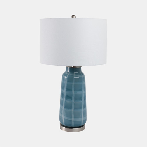 sagebrook home 29x17" Checkered Glass Table Lamp Blue Wishlist Create New