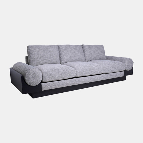 sagebrook home 3- Seater Bolster Sofa - Black Wood Base - Tan/blk Wishlist Create New