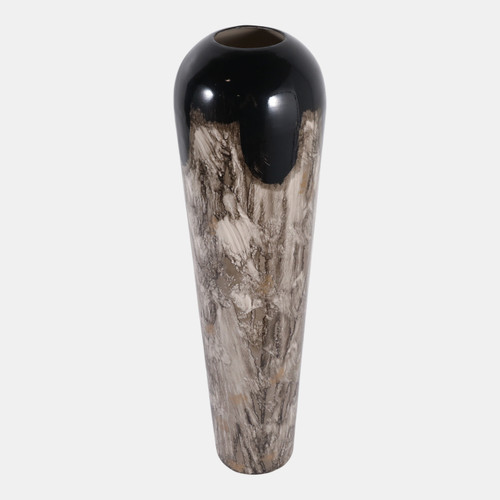 Sagebrook Home 30x9" Marbled Enamel Floor Vase Tan/black Wishlist Create New