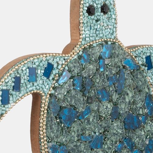 Sagebrook Home 31" Mosaic Turtle With Bells Blue/gold Wishlist Create New