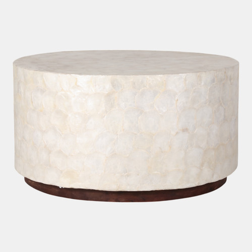Sagebrook Home 31x16" Round Capiz Coffee Table Ivory Wishlist Create New