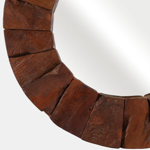 Sagebrook Home 31x31" Teakwood Framed Mirror Natural Wishlist Create New