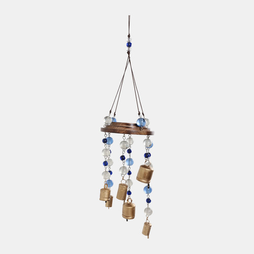 Sagebrook Home 32x8" Wood & Glass Beads Chime Blue Multi Wishlist Create New