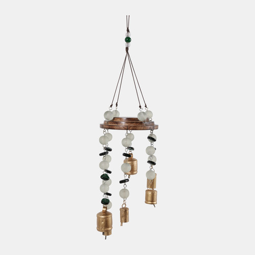 Sagebrook Home 32x8" Wood & Glass Beads Chime Teal Multi Wishlist Create New