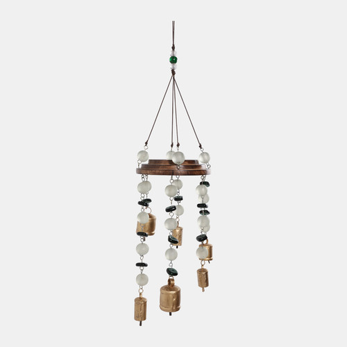 Sagebrook Home 32x8" Wood & Glass Beads Chime Teal Multi Wishlist Create New