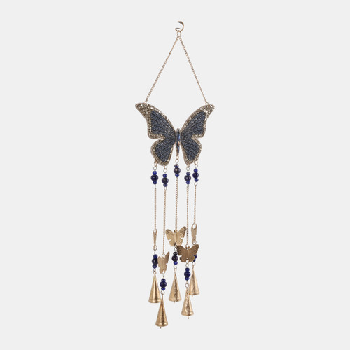 Sagebrook Home 33x10" Mosaic Butterfly Chime Gold/navy Wishlist Create New