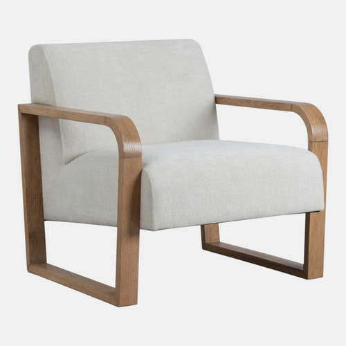 sagebrook home 34x31" Open Arm Accent Chair Ivory/brown Wishlist Create New