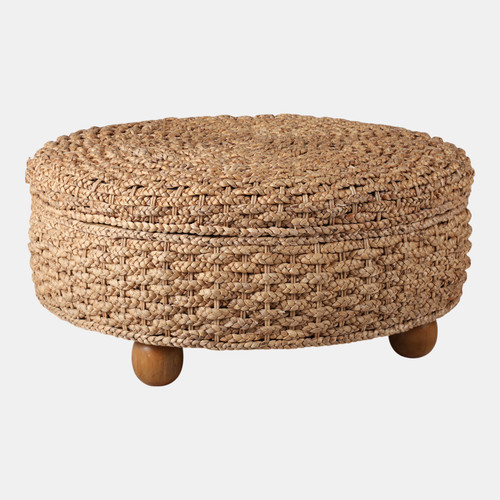 Sagebrook Home 35x16" Waterhyacinth Storage Ottoman With Ball Fee Wishlist Create New