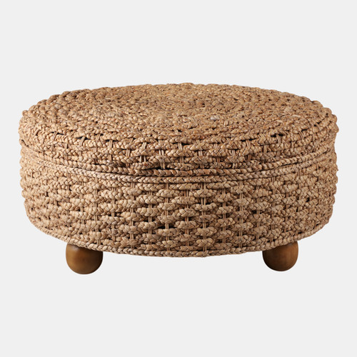 Sagebrook Home 35x16" Waterhyacinth Storage Ottoman With Ball Fee Wishlist Create New