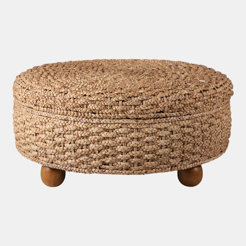 Sagebrook Home 35x16" Waterhyacinth Storage Ottoman With Ball Fee Wishlist Create New