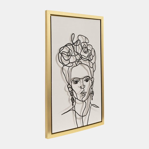 Sagebrook Home 35x59 Hand Painted Frida Illusion Wht/blk Wishlist Create New