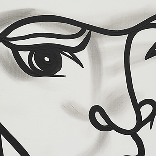 Sagebrook Home 35x59 Hand Painted Frida Illusion Wht/blk Wishlist Create New