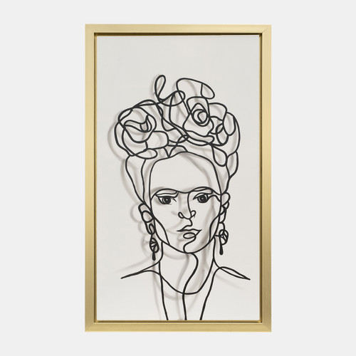 sagebrook home 35x59 Hand Painted Frida Illusion Wht/blk Wishlist Create New