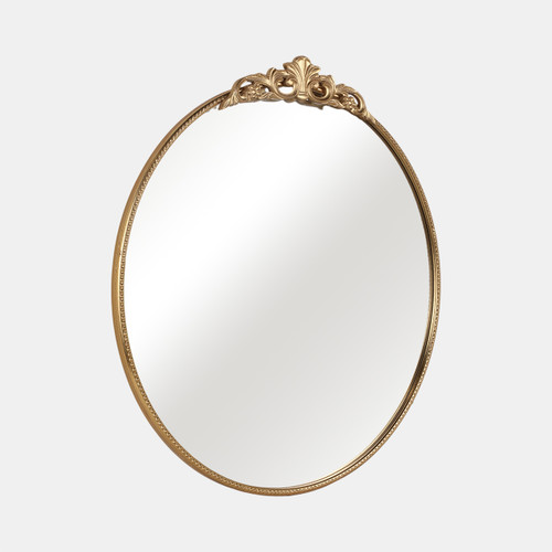 Sagebrook Home 36" Fleur Applique Round Mirror Gold Wb Wishlist Create New
