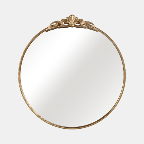 sagebrook home 36" Fleur Applique Round Mirror Gold Wb Wishlist Create New