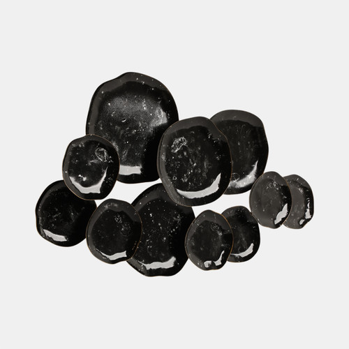 Sagebrook Home 36" Gold Rimmed Discs Metal Wall Decor Black/gold Wishlist Create New