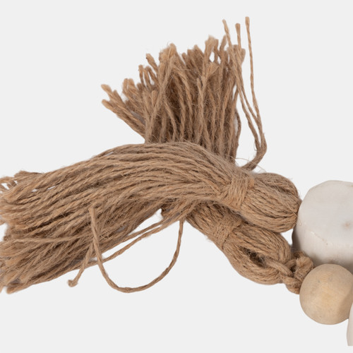 Sagebrook Home 36" Marble And Wood Beads Garland White/natural Wishlist Create New