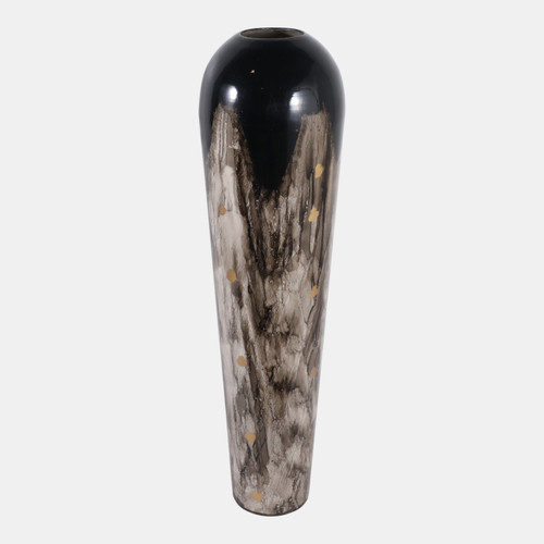 sagebrook home 36x10" Marbled Enamel Floor Vase Tan/black Wishlist Create New