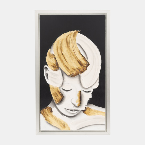 sagebrook home 36x59 Hand Painted Deep Thought Wht/gld Wishlist Create New