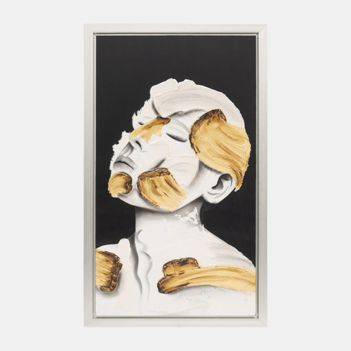 sagebrook home 36x59 Hand Painted Deep Thought Wht/gld Wishlist Create New