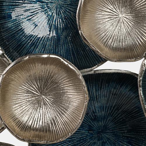 Sagebrook Home 37x31 Metal Multi Disc Wall Decor Blue/silver Wishlist Create New