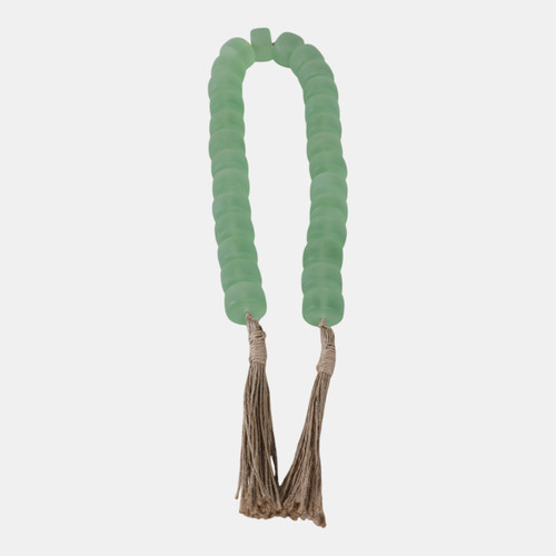 Sagebrook Home 38" Cylinder 1.25" Resin Beaded Garland Green Wishlist Create New