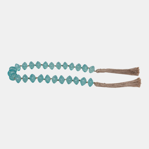 Sagebrook Home 38x1.25" Saucer Shape Bead Garland Light Blue Wishlist Create New