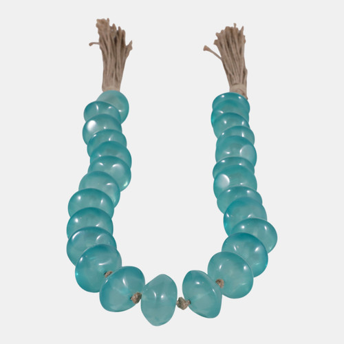 Sagebrook Home 38x1.25" Saucer Shape Bead Garland Light Blue Wishlist Create New