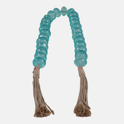 sagebrook home 38x1.25" Saucer Shape Bead Garland Light Blue Wishlist Create New