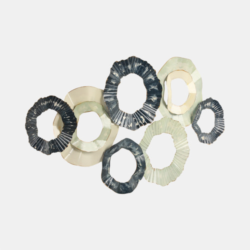 Sagebrook Home 39" Open Cut Out Discs Metal Wall Decor Multi Wishlist Create New