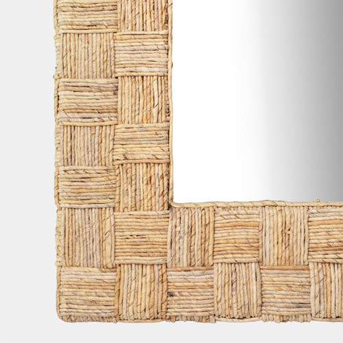 Sagebrook Home 39"x79" Woven Abaca Leaner Mirror Natural Wishlist Create New