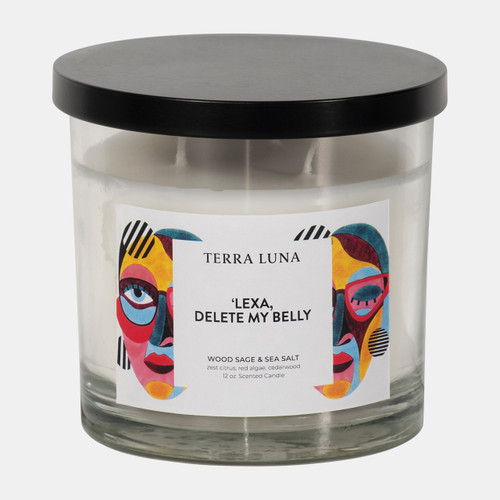 sagebrook home 4" 12 Oz Delete My Belly Lidded Candle Wishlist Create New