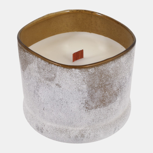 Sagebrook Home 4" 12 Oz Sensual Amber Frosted Glass Candle Multi Wishlist Create New