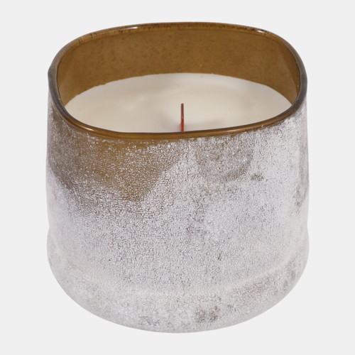 Sagebrook Home 4" 12 Oz Sensual Amber Frosted Glass Candle Multi Wishlist Create New