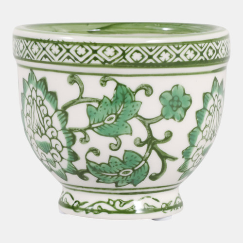 Sagebrook Home 4" 6oz Bowl Chinoiserie Candle Green/white Wishlist Create New