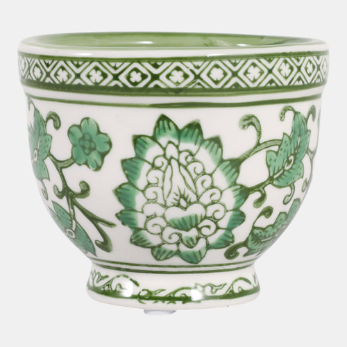 sagebrook home 4" 6oz Bowl Chinoiserie Candle Green/white Wishlist Create New