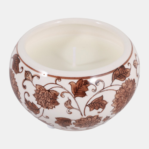 Sagebrook Home 4" 7.5 Oz Neroli Basil Chinoiserie Candle Brown/w Wishlist Create New