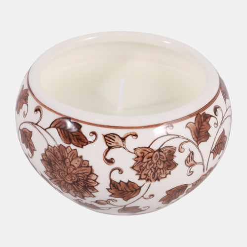 Sagebrook Home 4" 7.5 Oz Neroli Basil Chinoiserie Candle Brown/w Wishlist Create New