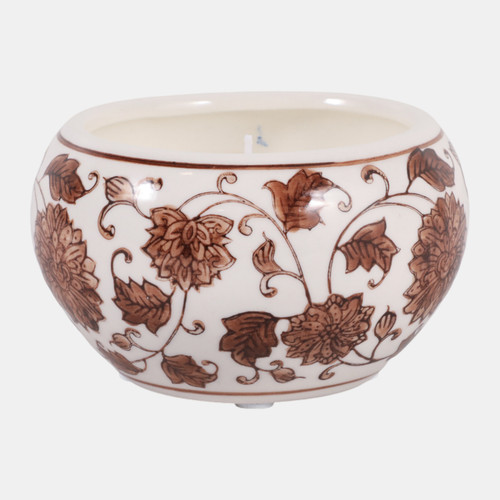 Sagebrook Home 4" 7.5 Oz Neroli Basil Chinoiserie Candle Brown/w Wishlist Create New