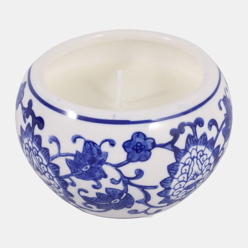 Sagebrook Home 4" 7.5 Oz Ocean Mist Chinoiserie Candle Blue/whit Wishlist Create New