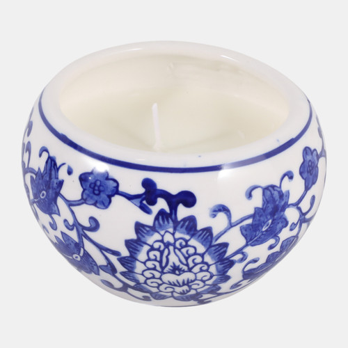 Sagebrook Home 4" 7.5 Oz Ocean Mist Chinoiserie Candle Blue/whit Wishlist Create New