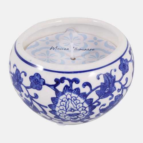 sagebrook home 4" 7.5 Oz Ocean Mist Chinoiserie Candle Blue/whit Wishlist Create New