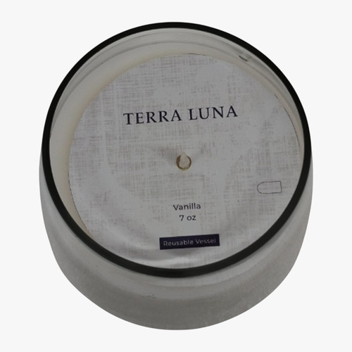 Sagebrook Home 4" 7 Oz Vanilla Wood & Glass Candle Natural Wishlist Create New