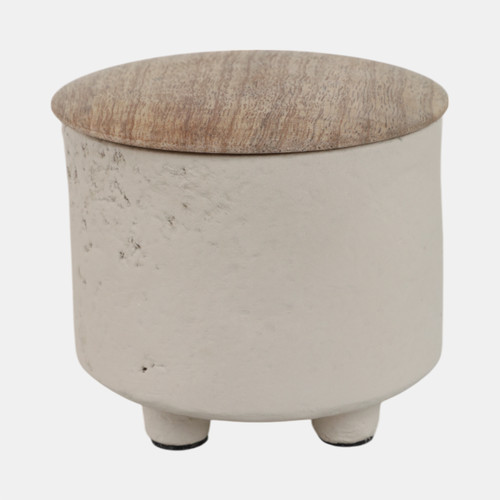 Sagebrook Home 4" 7oz Euclyptus & Sage Footed Cndle W/lid Cream Wishlist Create New