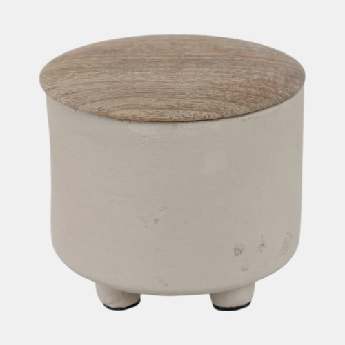 sagebrook home 4" 7oz Euclyptus & Sage Footed Cndle W/lid Cream Wishlist Create New